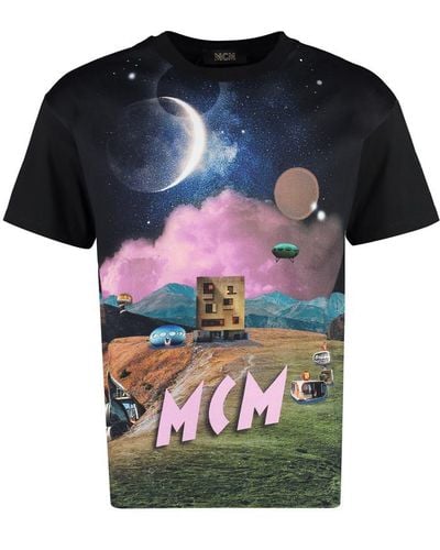 MCM Printed Cotton T-shirt - Black
