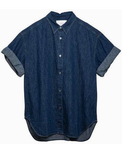 Studio Nicholson Denim Oversize Shirt - Blue