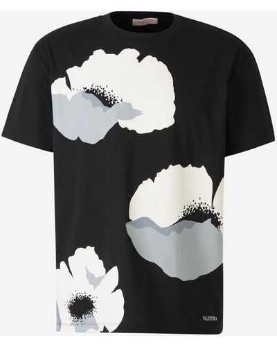 Valentino Printed Cotton T-shirt - Black