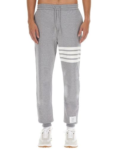 Thom Browne 4bar Stripe Print JOGGING Trousers - Grey