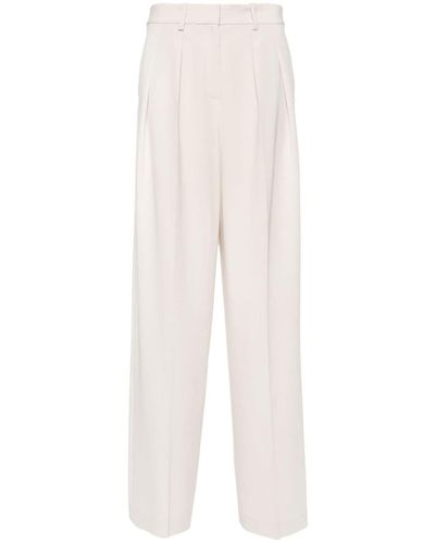 Theory Double Pleated Trousers - White