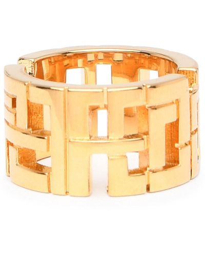 LEDA MADERA Goldie Brass Ring - Orange