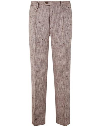 Etro Single Pleat Pants Clothing - Gray