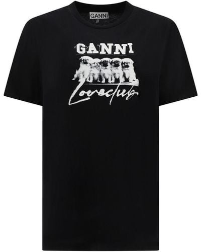Ganni "Puppy Love" T-Shirt - Black