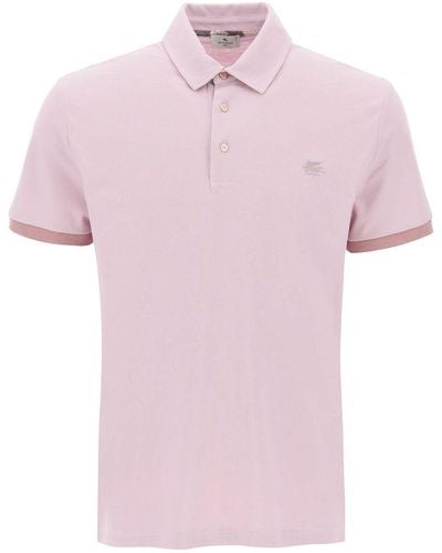 Etro Regular Fit Polo Shirt - Pink