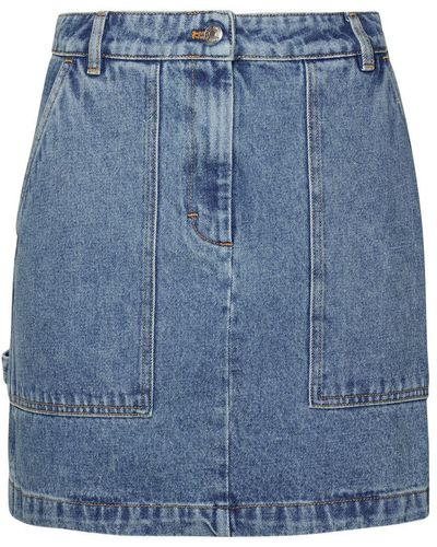 Maison Kitsuné Light Denim Miniskirt - Blue