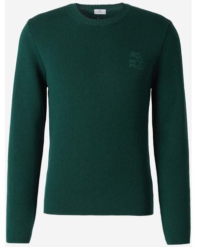 Etro Wool Knit Sweater - Green