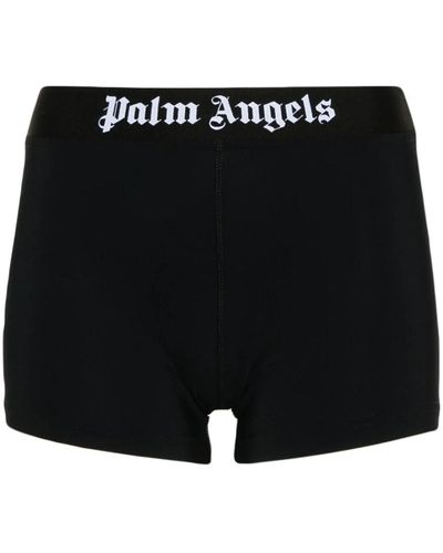 Palm Angels Logo-print Sport Shorts - Black