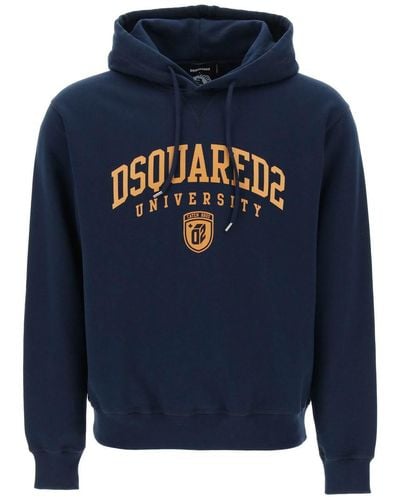 DSquared² College Cool Fit Hoodie - Blue