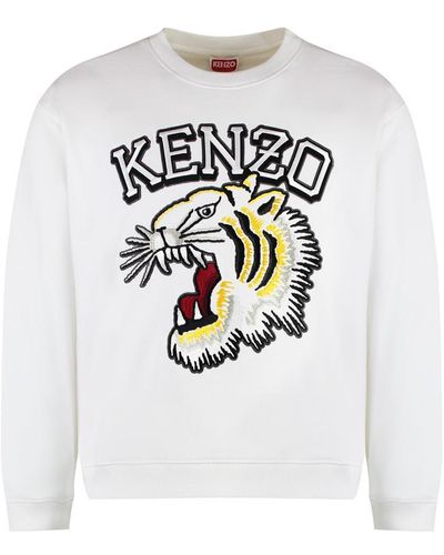 KENZO Cotton Crew-Neck Sweatshirt - White
