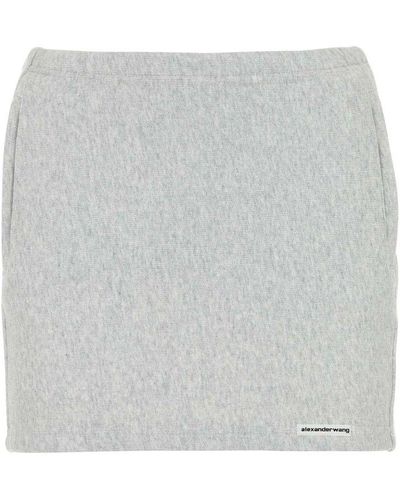 T By Alexander Wang Stretch Mini Skirt - Gray