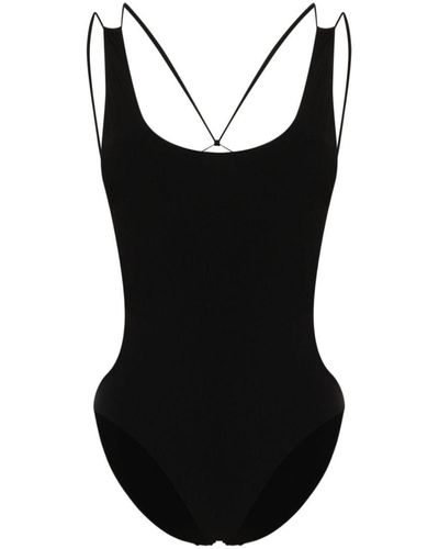 Isabel Marant Tenisia Lace-Up Swimsuit - Black