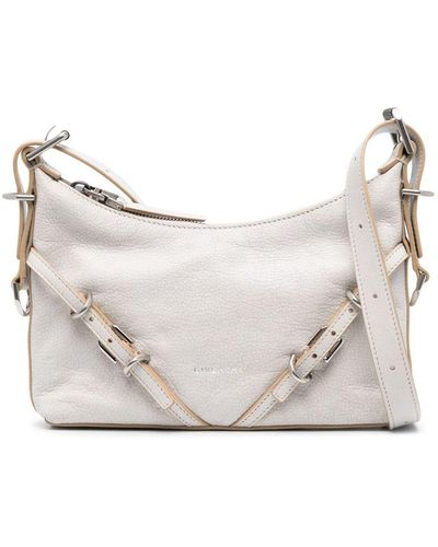 Givenchy Voyou Mini Leather Shoulder Bag - White