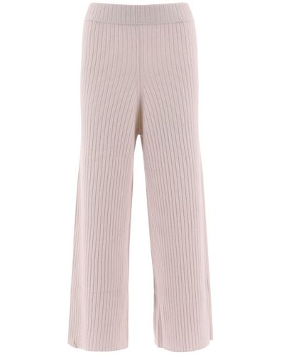 Allude Ribbed Pants - Pink