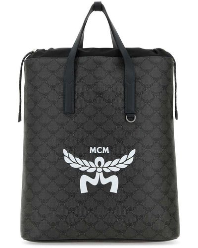 MCM Printed Canvas Himmel Backpack - Black