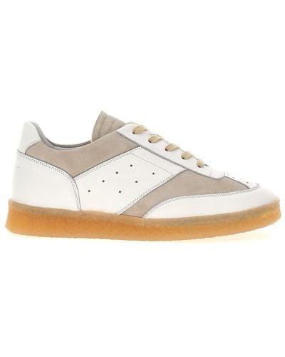 MM6 by Maison Martin Margiela Suede Leather Trainers - White