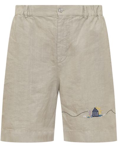 Nick Fouquet Shorts With Embroidery - Grey