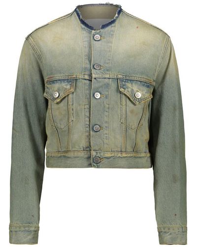 Maison Margiela Vintage Wash Denim Jacket Clothing - Green