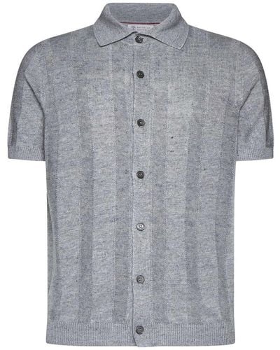 Brunello Cucinelli Shirts - Gray