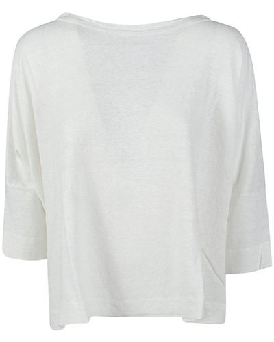 Shirt C-zero Linen Over Sweater - White