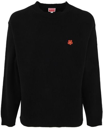KENZO Boke Flower Crest Sweater - Black