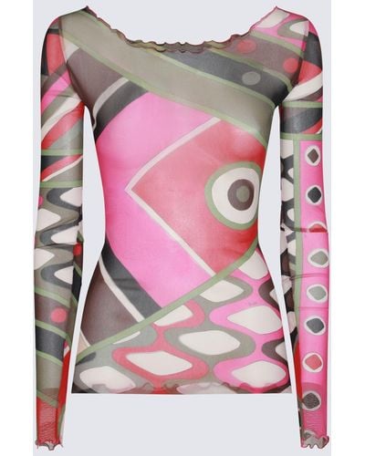 Emilio Pucci Pink And Multicolor T-shirt