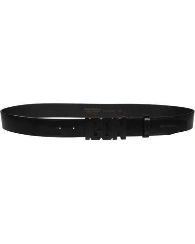 DSquared² Icon Leather Belt - Black
