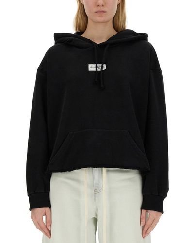 MM6 by Maison Martin Margiela Hoodie With Logo, - Black
