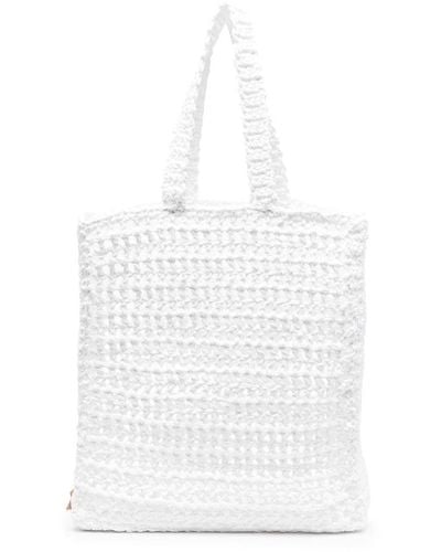 Chica Naxos Straw Handbag - White