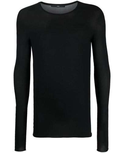 SAPIO N22 Semi-sheer Sweater - Black