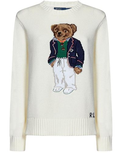 Ralph Lauren Polo Bear Jumper - White