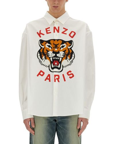 KENZO ' Lucky Tiger' Shirt - Gray