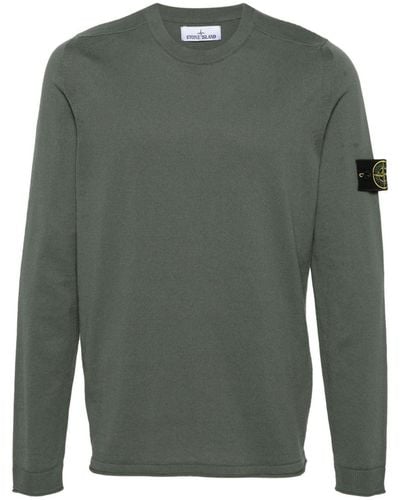Stone Island Jumper With Patch - Green