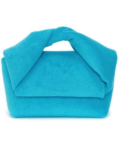 JW Anderson Medium Twister Terry Towel Tote Bag - Blue