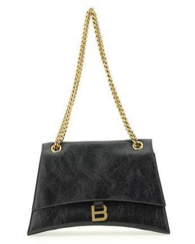 Balenciaga 'crush Medium' Shoulder Bag, - Black