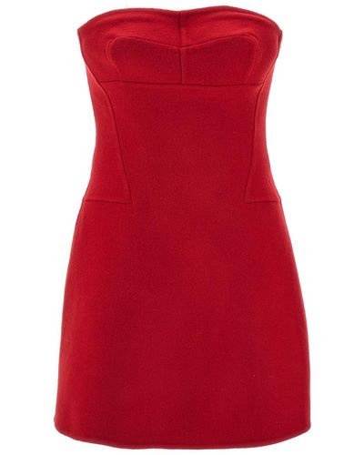 Ermanno Scervino Off-the-shoulder Wool Dress Dresses - Red