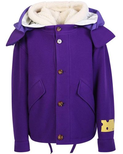 Purple and White Coats for Women | Lyst