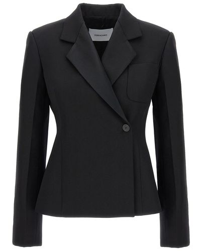 Ferragamo Tuxedo Blazer And Suits - Black