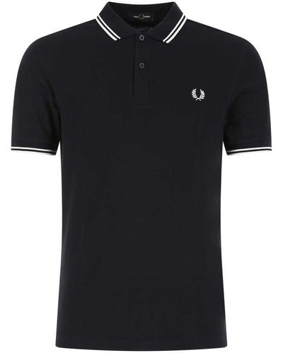 Fred Perry Twin Tipped Polo T Shirt - Black