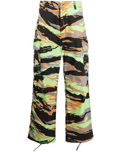 ERL Graphic-print Cargo Pants - Green