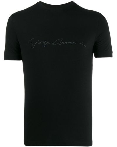 Giorgio Armani T-shirts And Polos Black