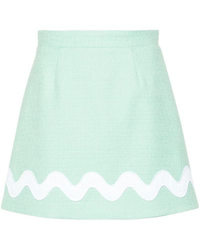 Patou Skirt With Striped Details - Green