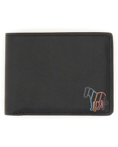 PS by Paul Smith Bill-fold Wallet "broad Stripe Zebra" - Black