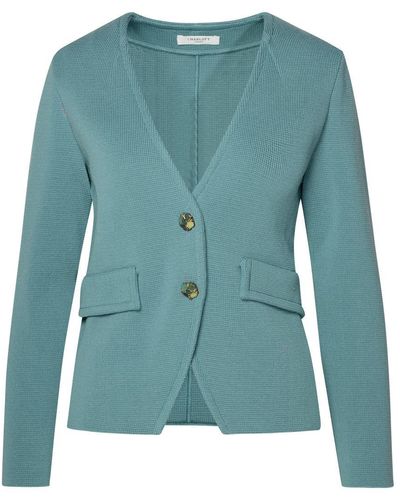 Charlott Light Blue Cotton Jacket - Green
