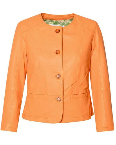 Bully Leather Jacket - Orange