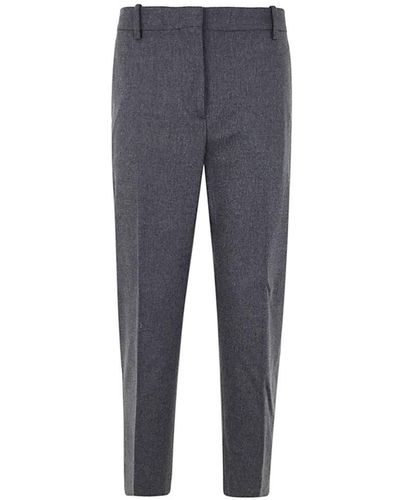 Marni Cropped Pleat Detailed Pants - Blue
