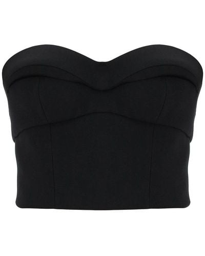 Versace Padded Cup Bustier Top With - Black
