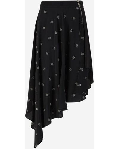 Givenchy Silk Midi Skirt - Black