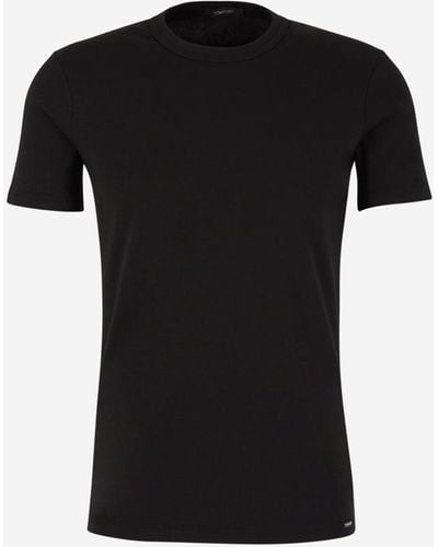 Tom Ford Plain Cotton T-shirt - Black