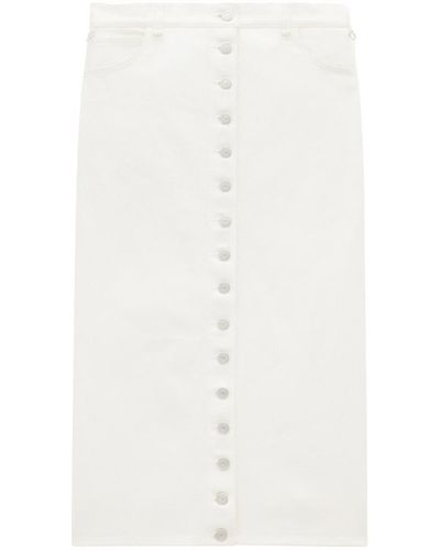 Courreges Low-Waisted Midi Skirt - White